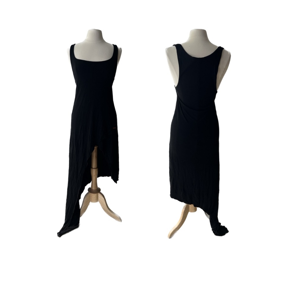 Peace Love Bohème Asymmetrical Black Maxi Dress | Size S